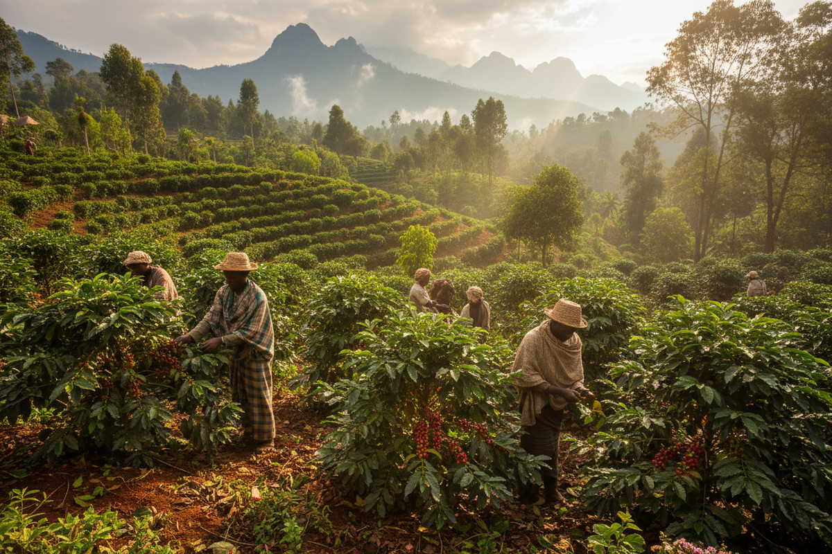 ethiopian coffee farm